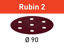 Picture of Abrasive sheet Rubin 2 STF D90/6 P180 RU2/50